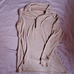 KIRUNDO Women’s Slim Fit Zipper Cowl Neck Solid